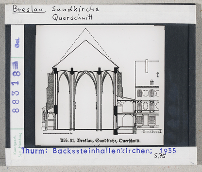 Vorschaubild Breslau (Wrocław): Sandkirche, Querschnitt 